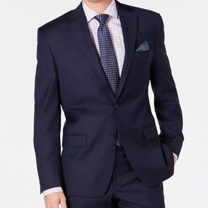 Ralph Lauren Mens Classic-Fit UltraFlex Stretch Suit Jacket Navy Solid 40R